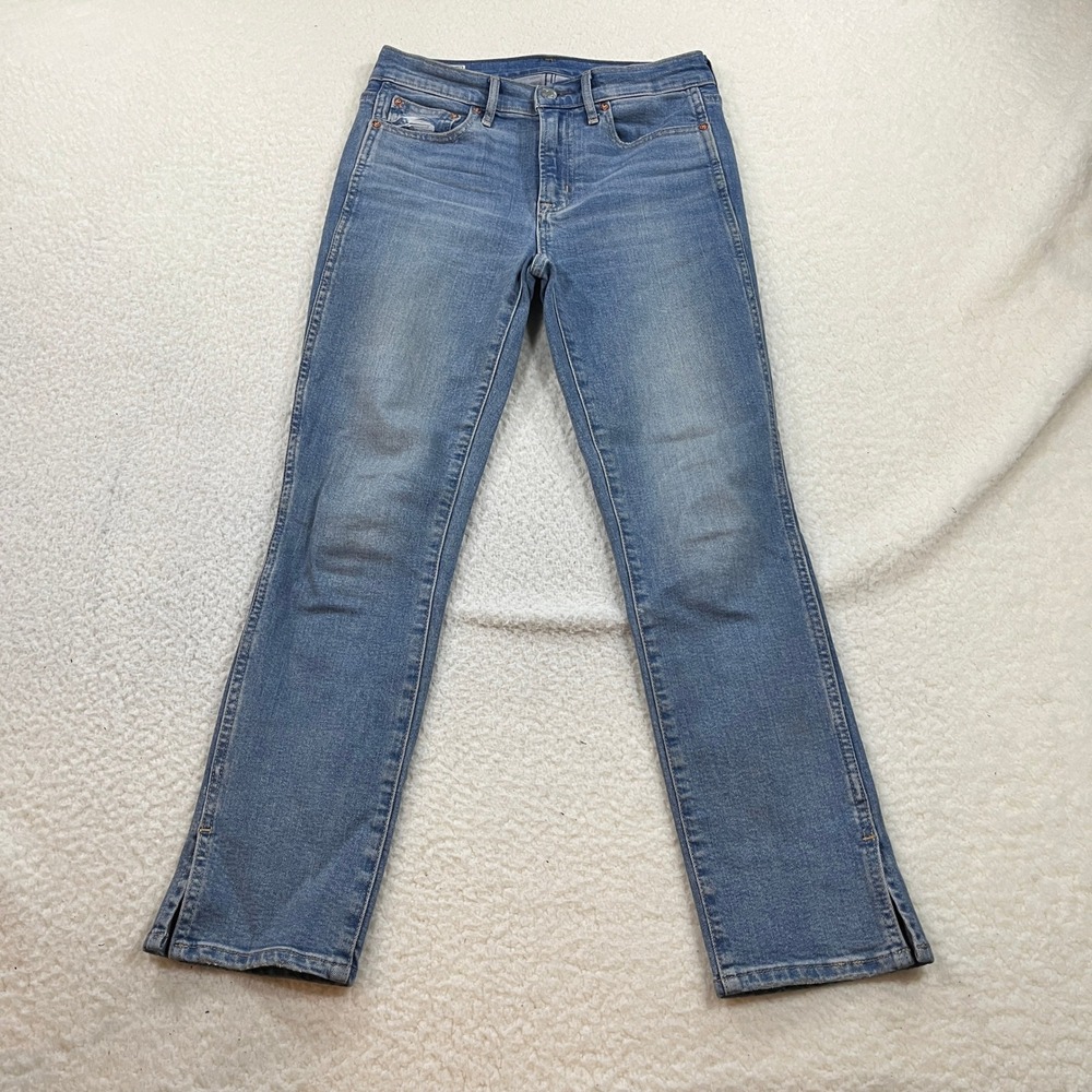 Gap Jeans Womens 26/2 Blue Vintage Slim Mid Rise Split Hem 478932-00 Stretch